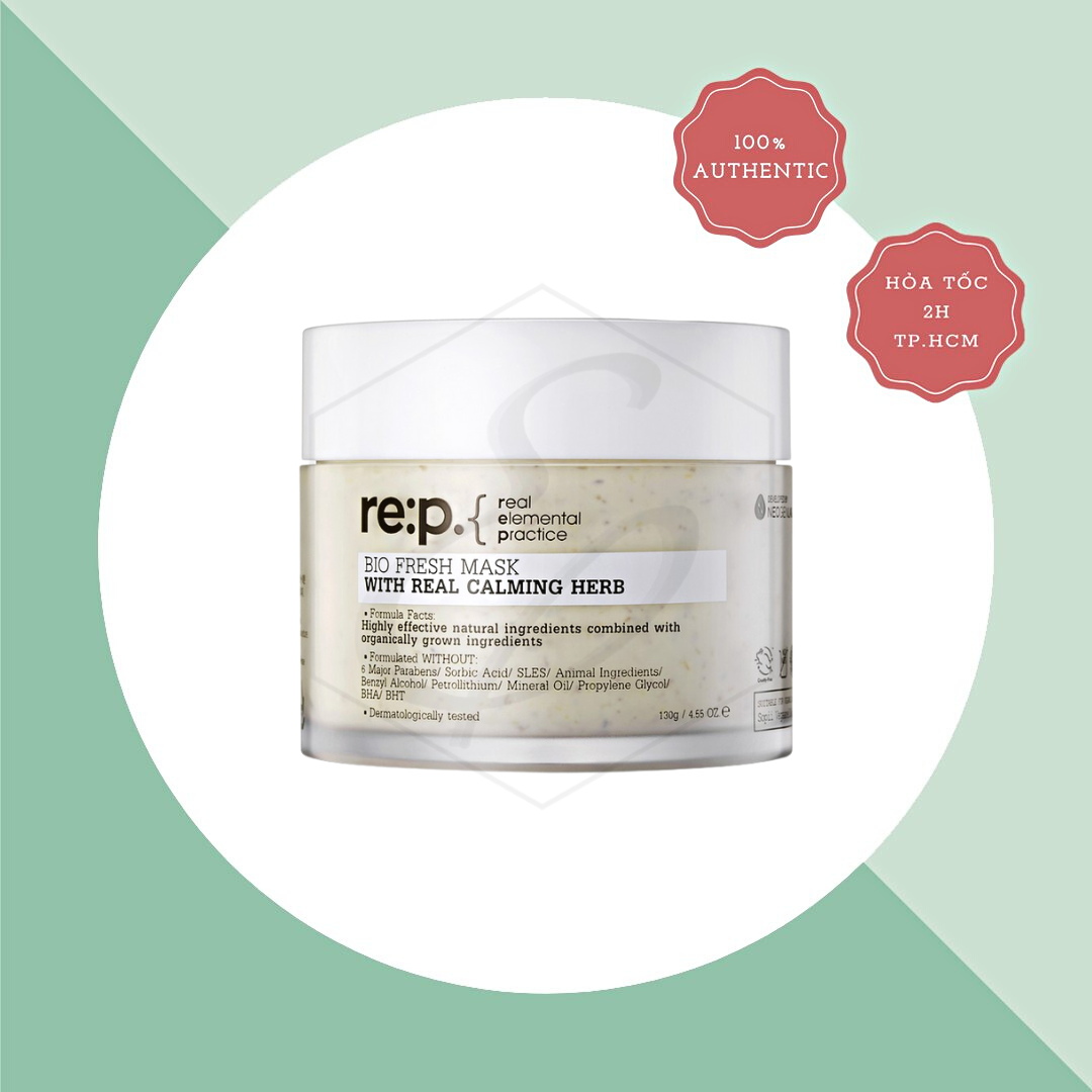 Mặt Nạ Đất Sét Chiết Xuất Hoa Cúc RE:P Bio Fresh Mask With Calimng Herbs - 130g